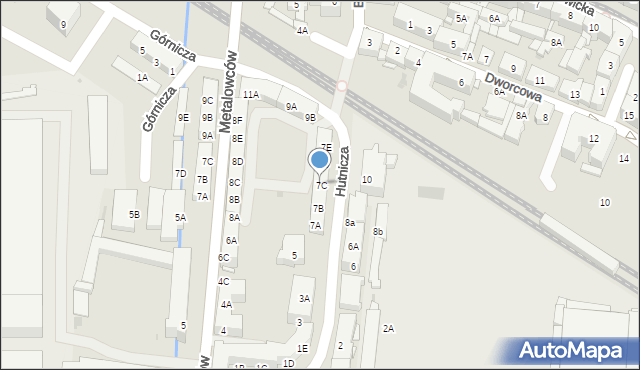 Świętochłowice, Hutnicza, 7C, mapa Świętochłowice