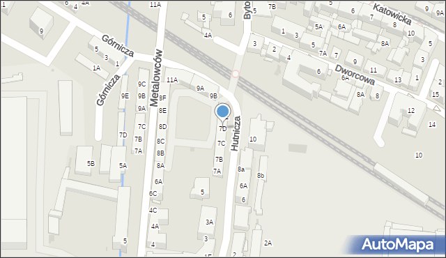 Świętochłowice, Hutnicza, 7D, mapa Świętochłowice