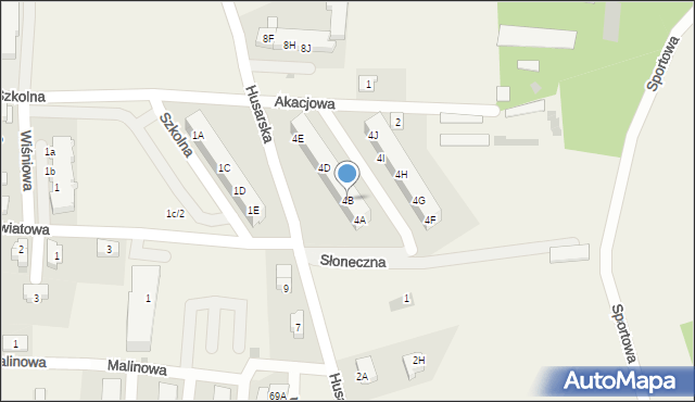 Świętoszów, Husarska, 4B, mapa Świętoszów