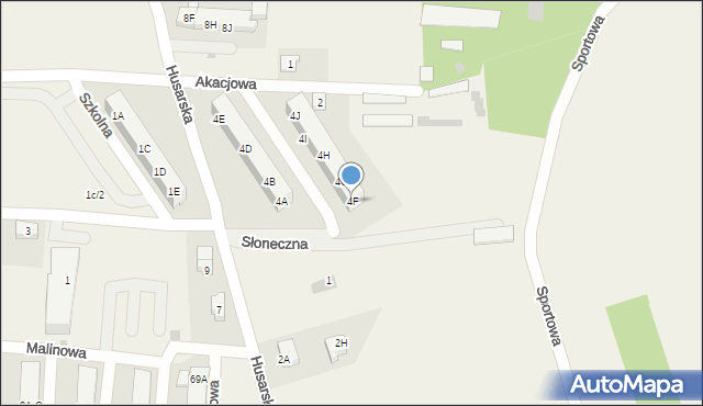 Świętoszów, Husarska, 4F, mapa Świętoszów