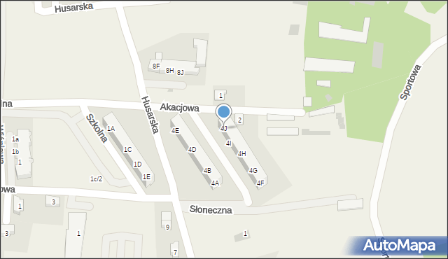Świętoszów, Husarska, 4J, mapa Świętoszów