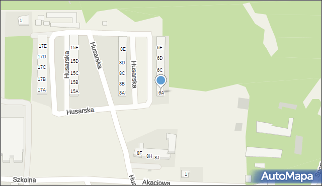 Świętoszów, Husarska, 6A, mapa Świętoszów