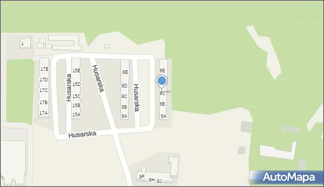 Świętoszów, Husarska, 6C, mapa Świętoszów