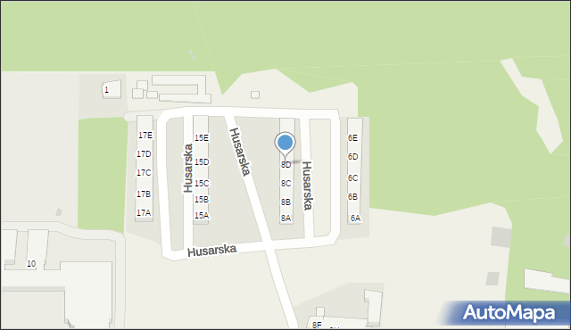 Świętoszów, Husarska, 8D, mapa Świętoszów
