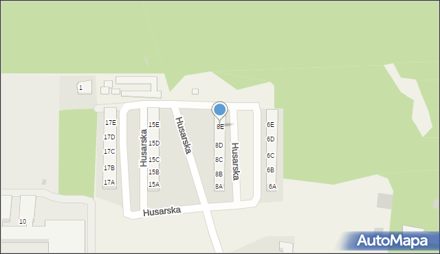 Świętoszów, Husarska, 8E, mapa Świętoszów