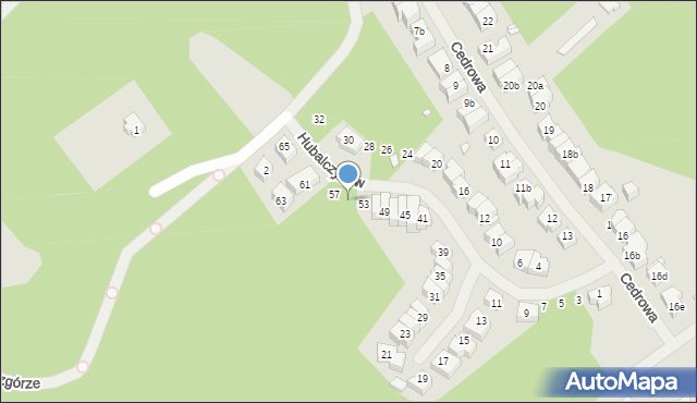 Szczecin, Hubalczyków, 55, mapa Szczecina