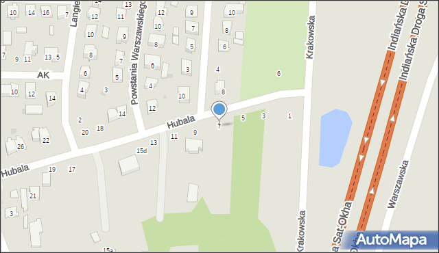 Szydłowiec, Hubala Henryka, mjr., 9a, mapa Szydłowiec