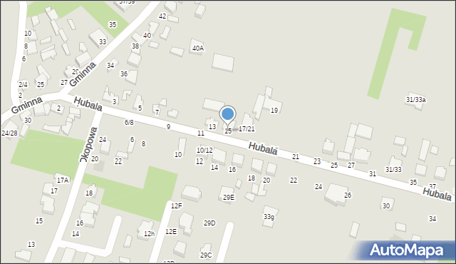 Tomaszów Mazowiecki, Hubala Henryka, mjr., 15, mapa Tomaszów Mazowiecki
