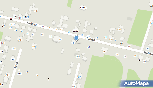 Tomaszów Mazowiecki, Hubala Henryka, mjr., 32, mapa Tomaszów Mazowiecki