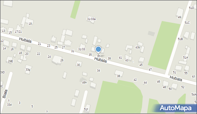 Tomaszów Mazowiecki, Hubala Henryka, mjr., 37, mapa Tomaszów Mazowiecki