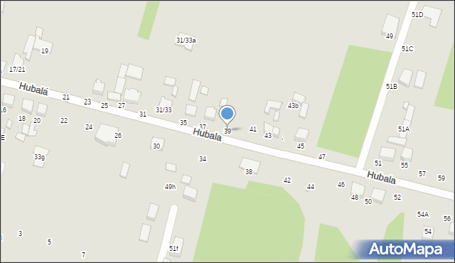 Tomaszów Mazowiecki, Hubala Henryka, mjr., 39, mapa Tomaszów Mazowiecki