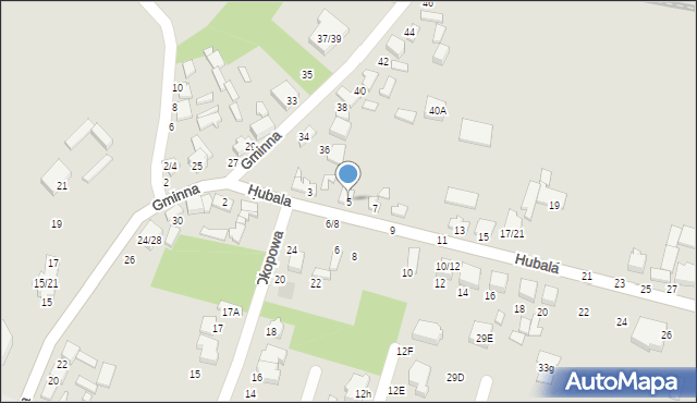 Tomaszów Mazowiecki, Hubala Henryka, mjr., 5, mapa Tomaszów Mazowiecki