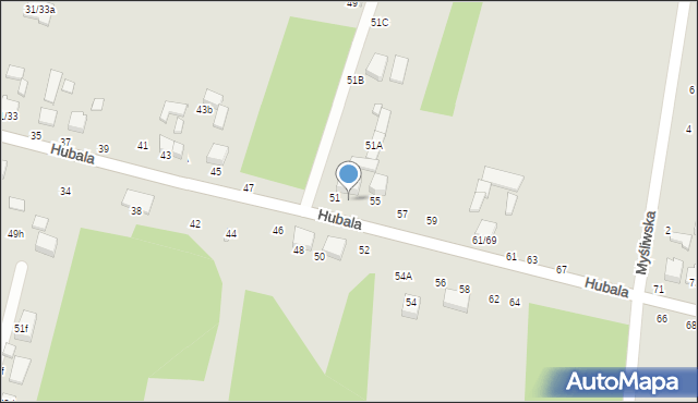 Tomaszów Mazowiecki, Hubala Henryka, mjr., 53, mapa Tomaszów Mazowiecki
