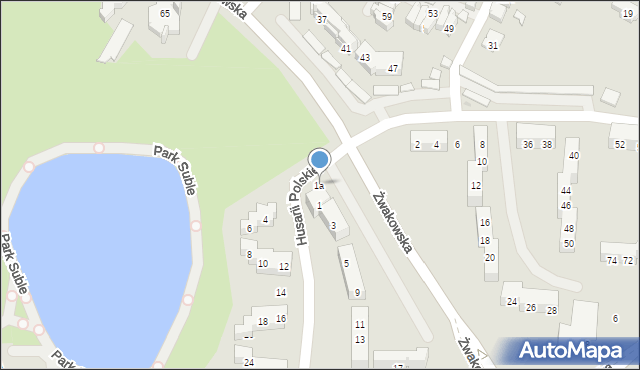 Tychy, Husarii Polskiej, 1a, mapa Tych&oacute;w