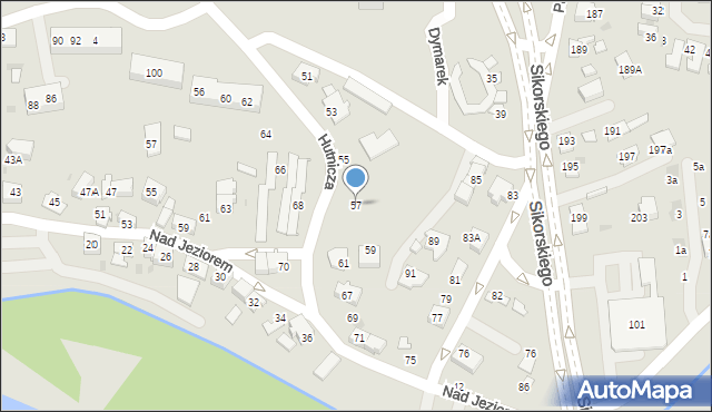 Tychy, Hutnicza, 57, mapa Tychów