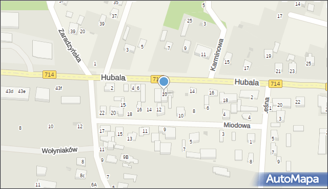 Wola Zaradzyńska, Hubala Henryka, mjr., 10, mapa Wola Zaradzyńska