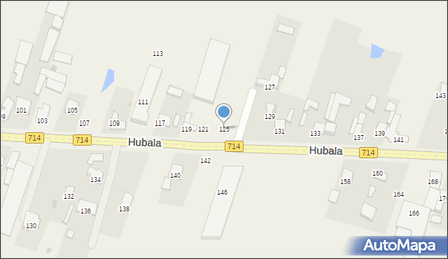 Wola Zaradzyńska, Hubala Henryka, mjr., 125, mapa Wola Zaradzyńska