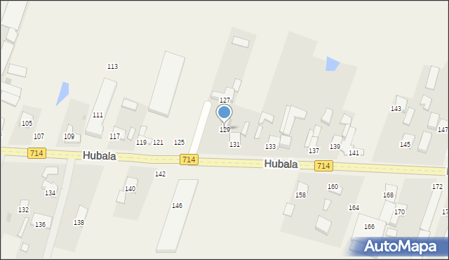 Wola Zaradzyńska, Hubala Henryka, mjr., 129, mapa Wola Zaradzyńska