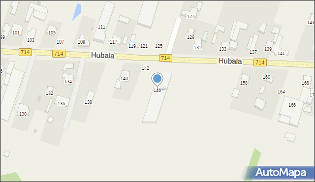 Wola Zaradzyńska, Hubala Henryka, mjr., 146, mapa Wola Zaradzyńska