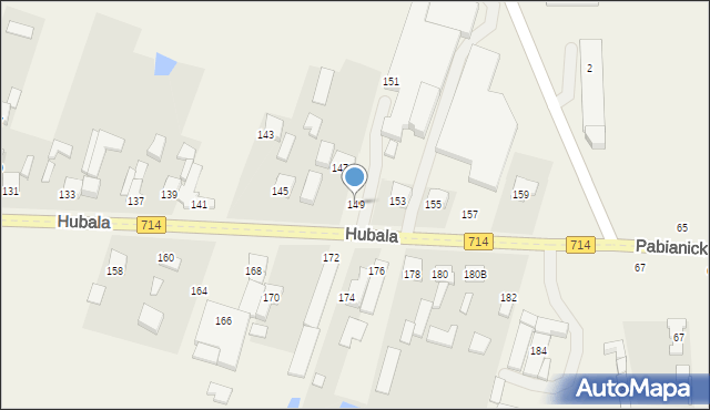 Wola Zaradzyńska, Hubala Henryka, mjr., 149, mapa Wola Zaradzyńska