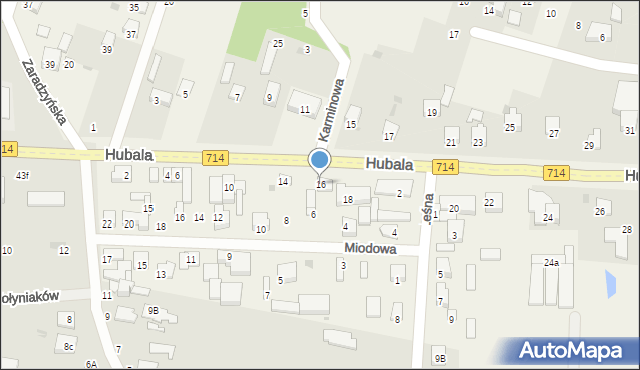 Wola Zaradzyńska, Hubala Henryka, mjr., 16, mapa Wola Zaradzyńska