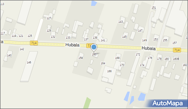 Wola Zaradzyńska, Hubala Henryka, mjr., 160, mapa Wola Zaradzyńska