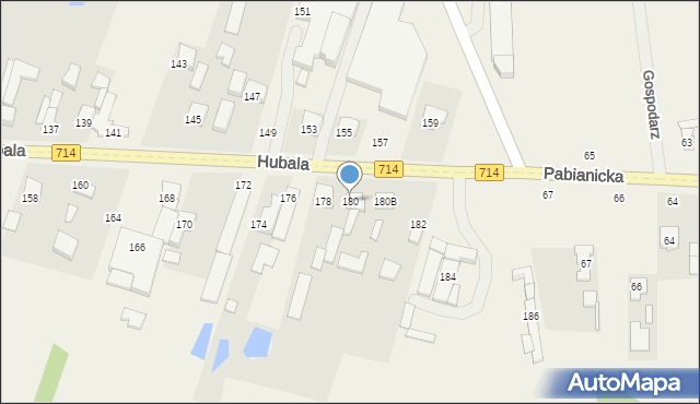 Wola Zaradzyńska, Hubala Henryka, mjr., 180, mapa Wola Zaradzyńska