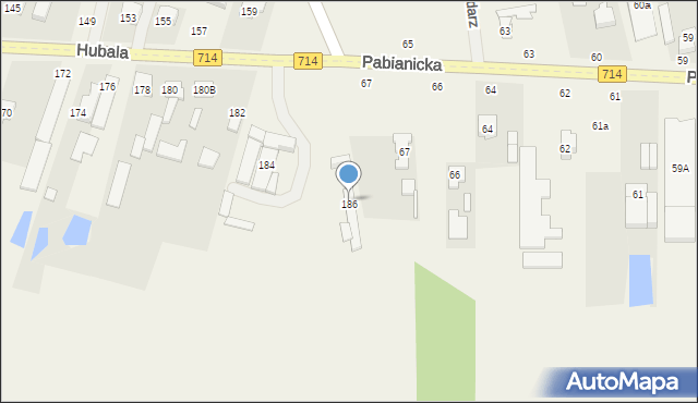 Wola Zaradzyńska, Hubala Henryka, mjr., 186, mapa Wola Zaradzyńska