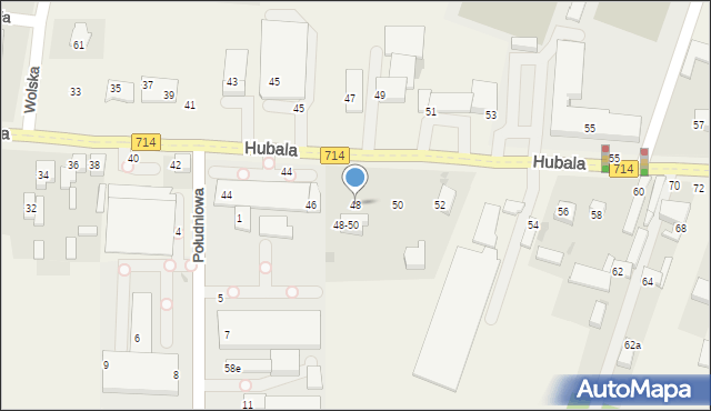 Wola Zaradzyńska, Hubala Henryka, mjr., 48, mapa Wola Zaradzyńska