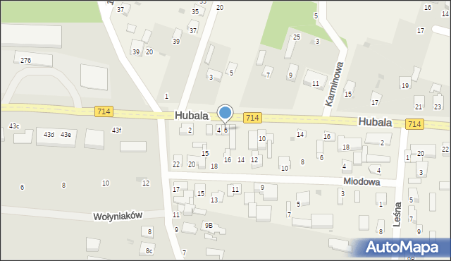Wola Zaradzyńska, Hubala Henryka, mjr., 6, mapa Wola Zaradzyńska