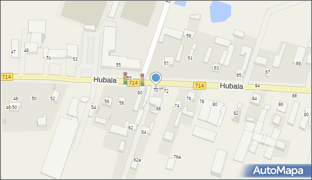 Wola Zaradzyńska, Hubala Henryka, mjr., 70, mapa Wola Zaradzyńska