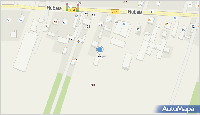 Wola Zaradzyńska, Hubala Henryka, mjr., 76a, mapa Wola Zaradzyńska