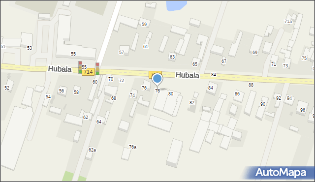 Wola Zaradzyńska, Hubala Henryka, mjr., 78, mapa Wola Zaradzyńska