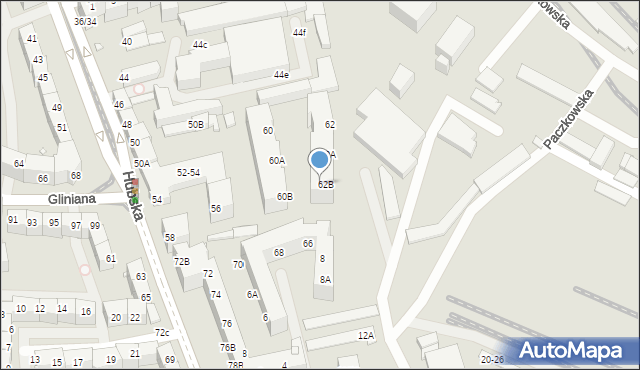 Wrocław, Hubska, 64, mapa Wrocławia