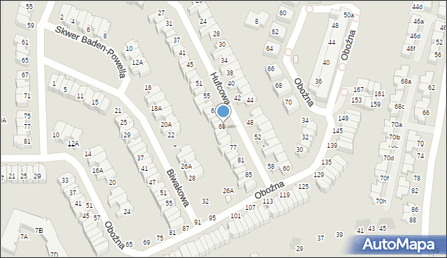 Wrocław, Hufcowa, 71, mapa Wrocławia