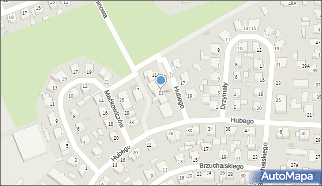 Złotów, Hubego Michała, 11, mapa Złotów