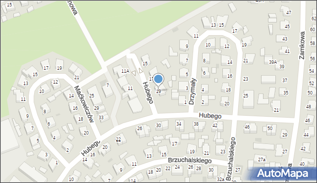 Złotów, Hubego Michała, 19, mapa Złotów