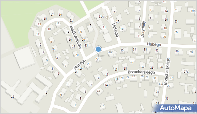Złotów, Hubego Michała, 24, mapa Złotów