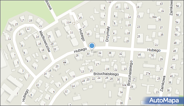 Złotów, Hubego Michała, 32, mapa Złotów