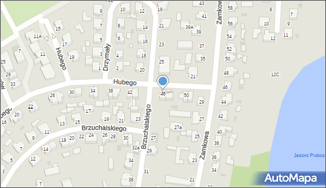 Złotów, Hubego Michała, 46, mapa Złotów