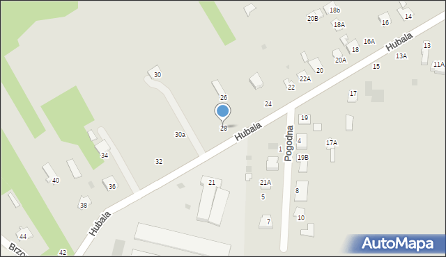 Zwoleń, Hubala Henryka, mjr., 28, mapa Zwoleń