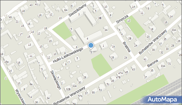 Żyrardów, Hulki-Laskowskiego Pawła, 3, mapa Żyrardów