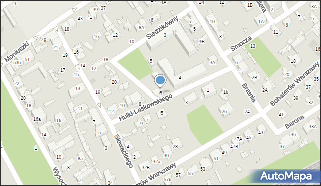 Żyrardów, Hulki-Laskowskiego Pawła, 6, mapa Żyrardów