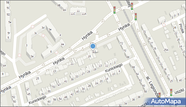 Gdańsk, Hynka Franciszka, 15, mapa Gdańska