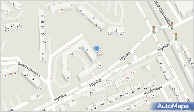 Gdańsk, Hynka Franciszka, 4, mapa Gdańska