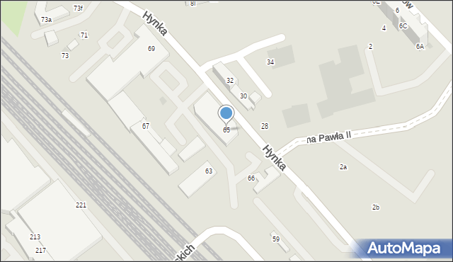 Gdańsk, Hynka Franciszka, 65, mapa Gdańska