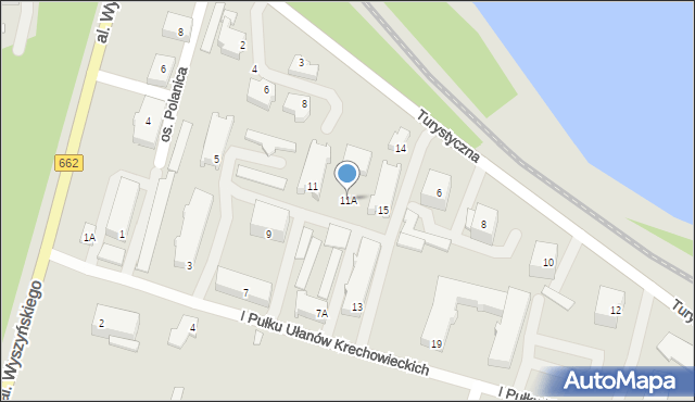 Augustów, I Pułku Ułanów Krechowieckich, 11A, mapa Augustów