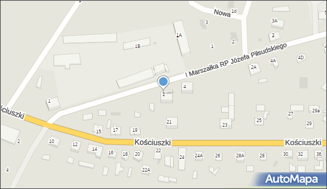 Biała Piska, I Marszałka RP Józefa Piłsudskiego, 2, mapa Biała Piska