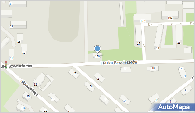 Chełm, I Pułku Szwoleżerów, 15b, mapa Chełma
