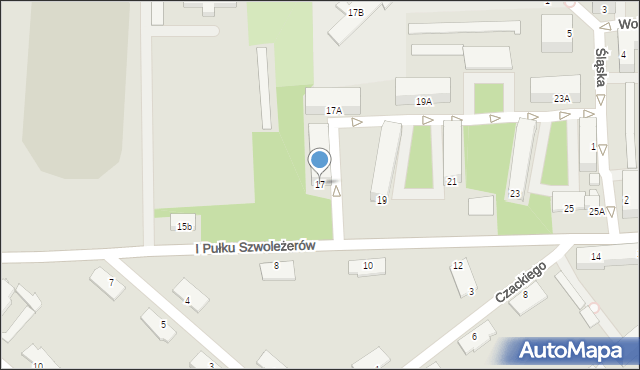 Chełm, I Pułku Szwoleżerów, 17, mapa Chełma